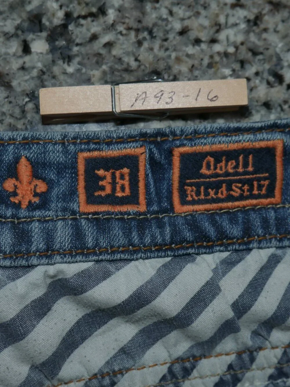 Rock Revival Odell Relaxed Fit Jeans Men 38x34 Dark Wash Thick Stitched EUC